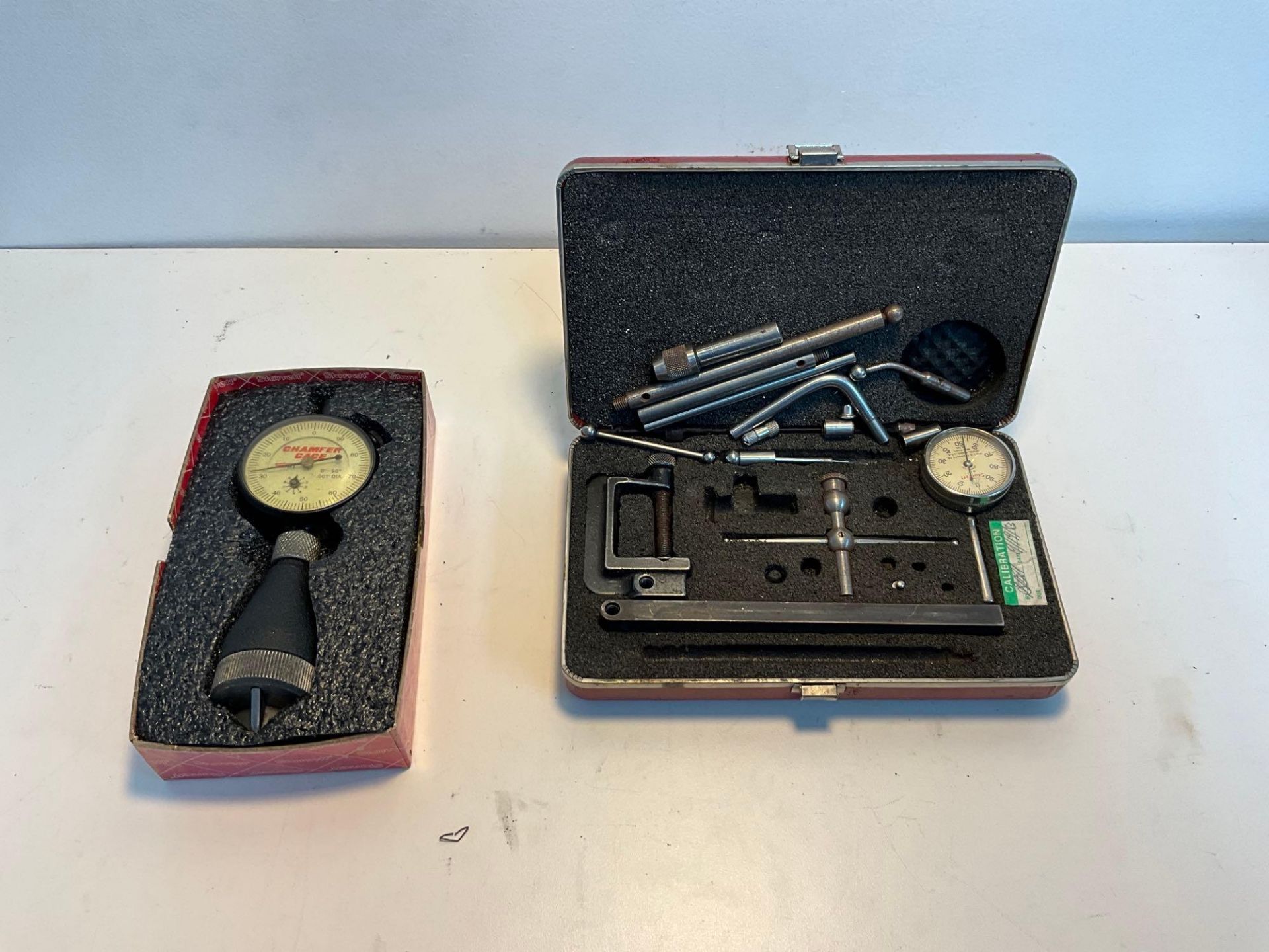 CHAMFER GAUGE AND DIAL INDICATOR SET STARRETT