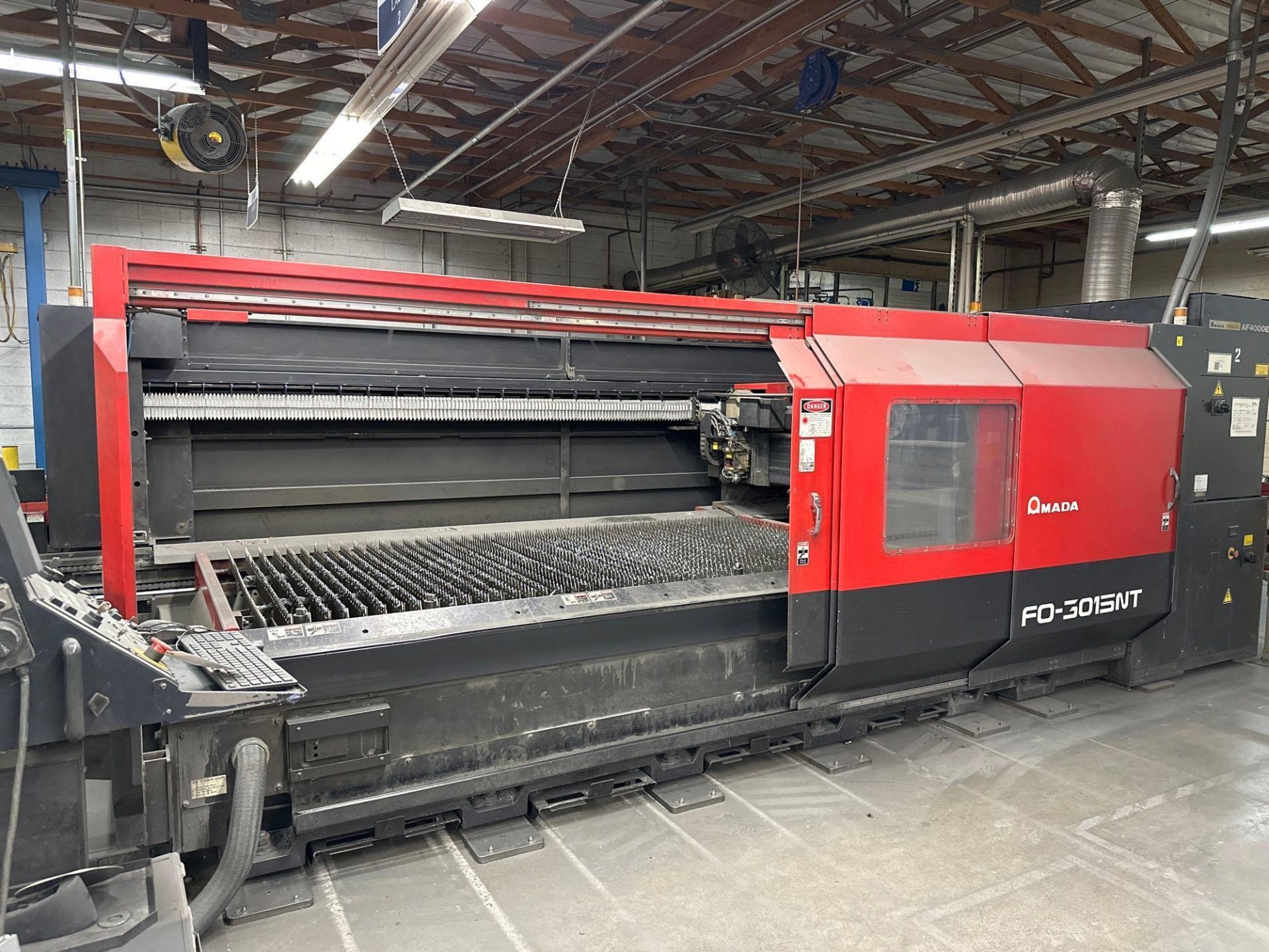 4000W AMADA FO-3015NT CO2 LASER, 2005 - 5' X 10' TABLE - INCLUDES DONALDSON TORIT DUST COLLECTOR - Image 4 of 23