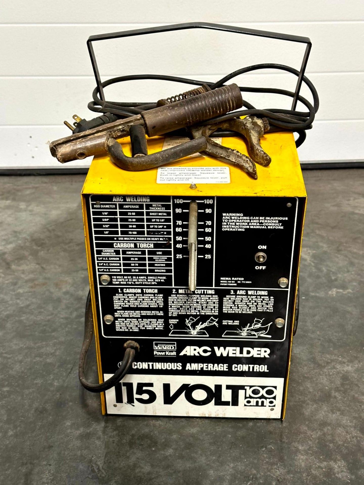 MONTGOMERY WARD POWER KRAFT 115V 100AMP ARC WELDER