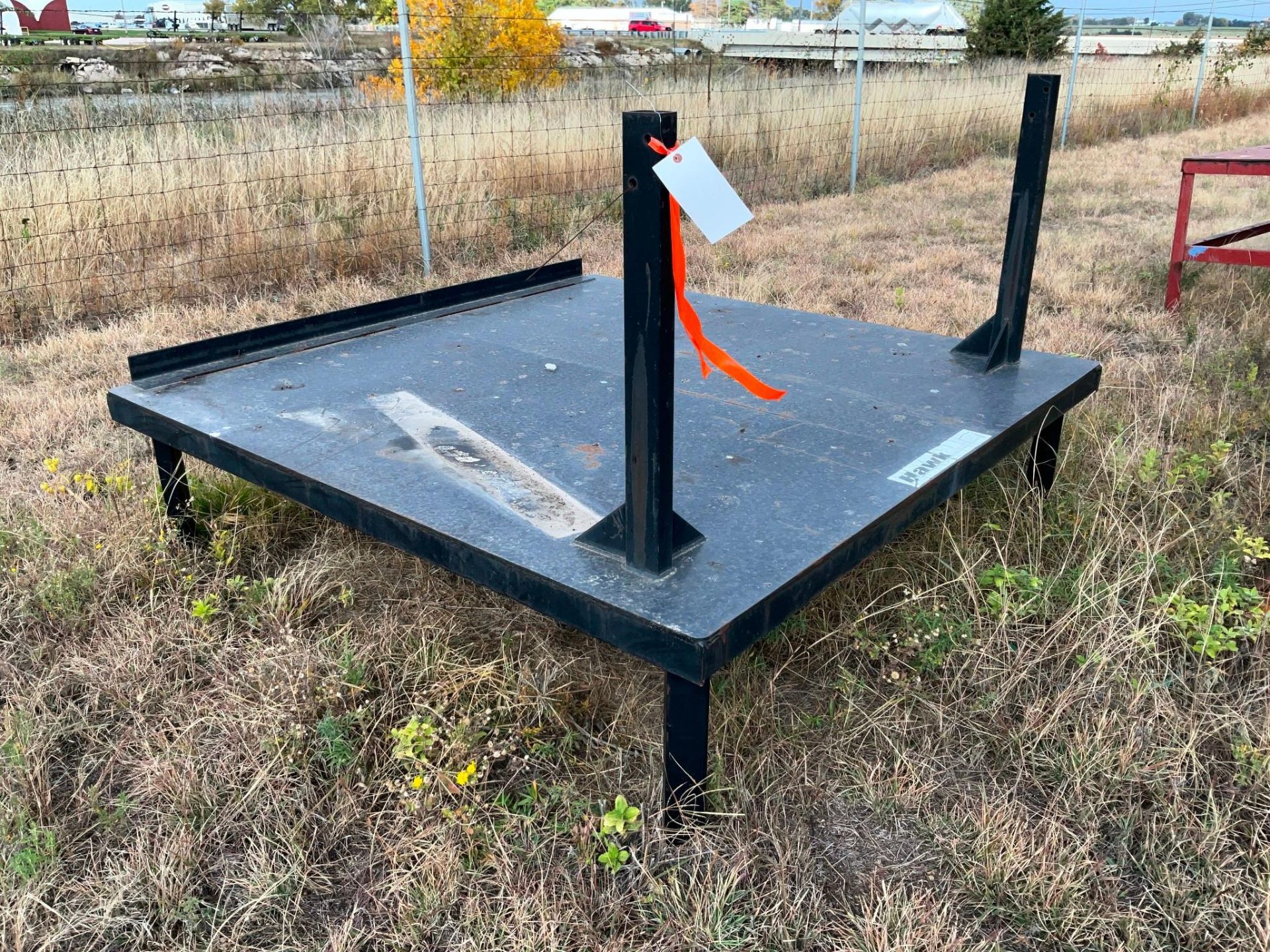 STEEL TABLE 78" X 78" X 53" H