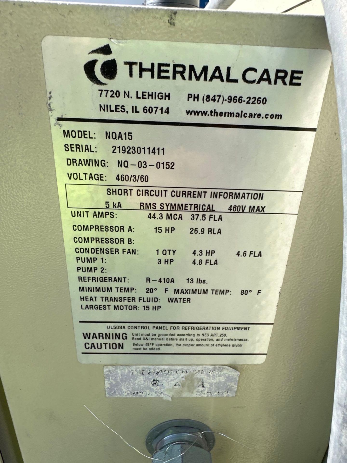 THERMAL CARE NQA15 ACCUCHILLER - Image 4 of 7