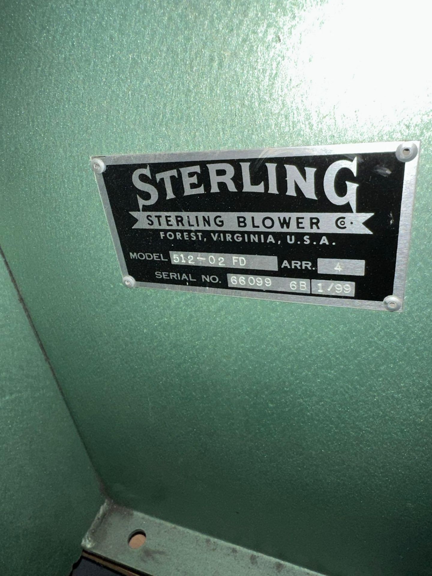 STERLING 512-02 FD BLOWER - Image 3 of 4