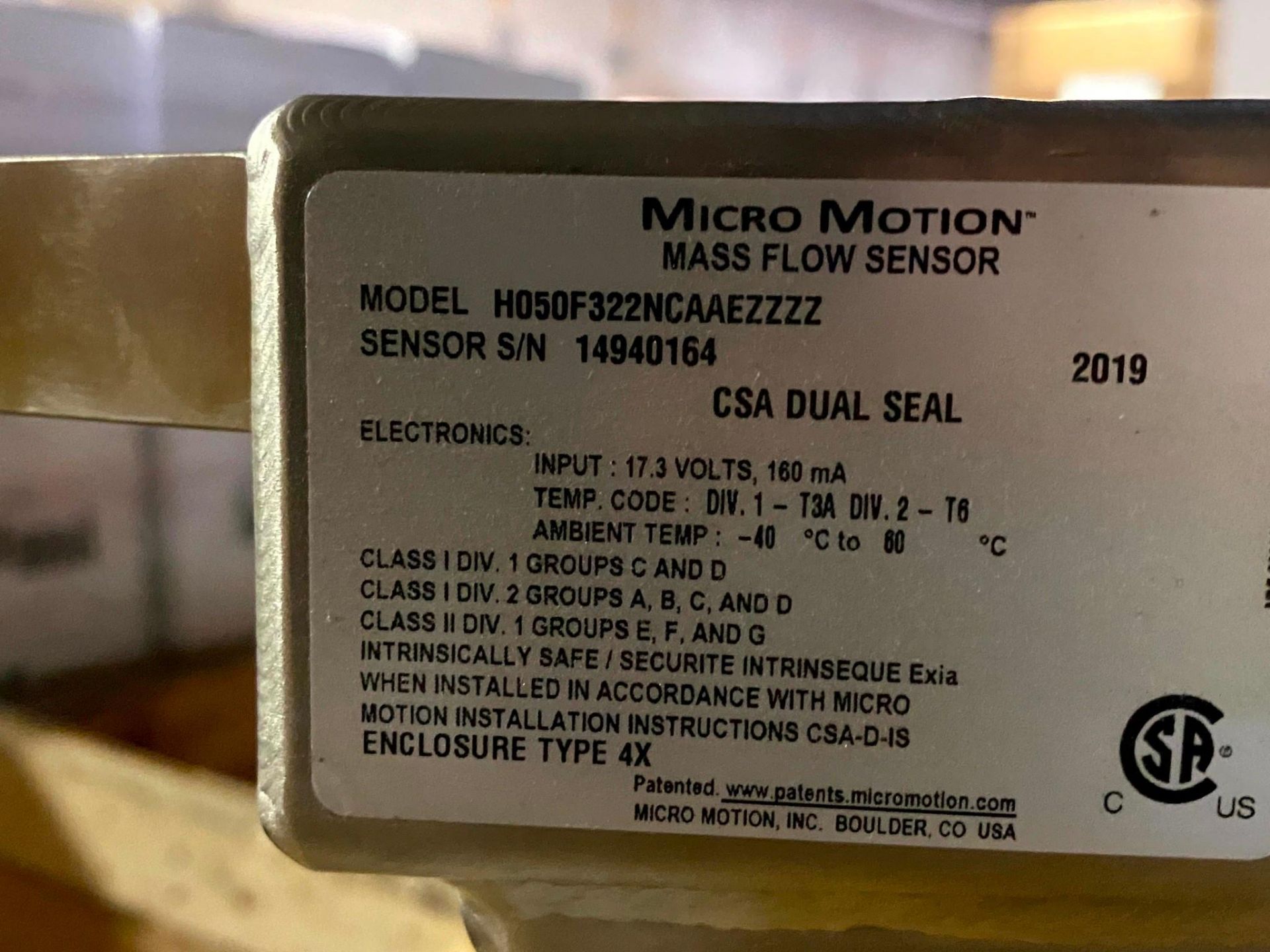 MICRO MOTION H-SERIES 1/2″ CORIOLIS METER & FLOW TRANSMITTER, YEAR 2019 – NEVER USED! - Image 8 of 9