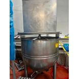 150 GALLON GROEN ENEM-150 STAINLESS STEEL JACKETED KETTLE MIXER, 1998