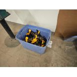 TOTE OF DEWALT WOOD CLAMPS