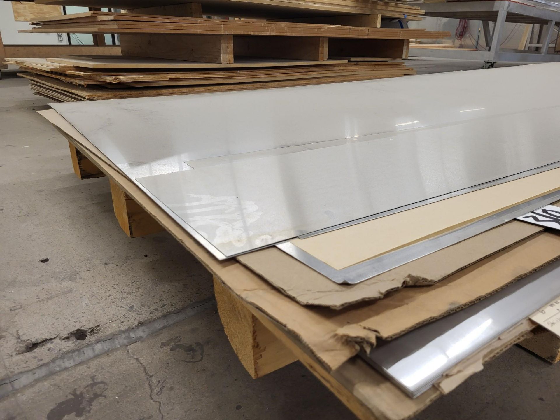 (7) 48X120 STAINLESS STEEL 16GA SHEETS, PLUS DROP SHEETS - Image 5 of 8