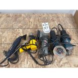 VARIOUS POWER TOOLS, ANGLE GRINDER, SANDER, HEAT GUN