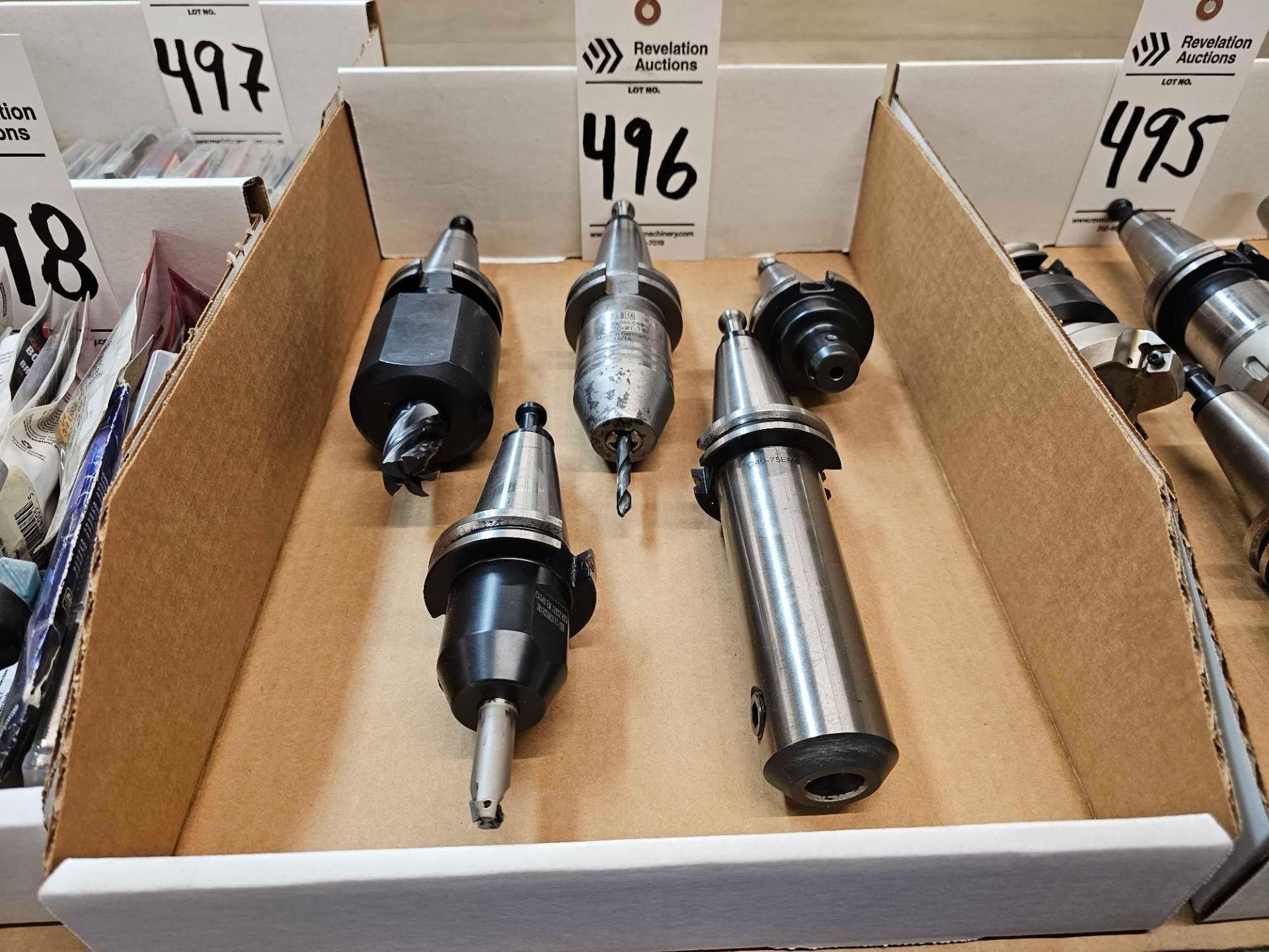 (5) ASSORTED CAT 40 TOOL HOLDERS