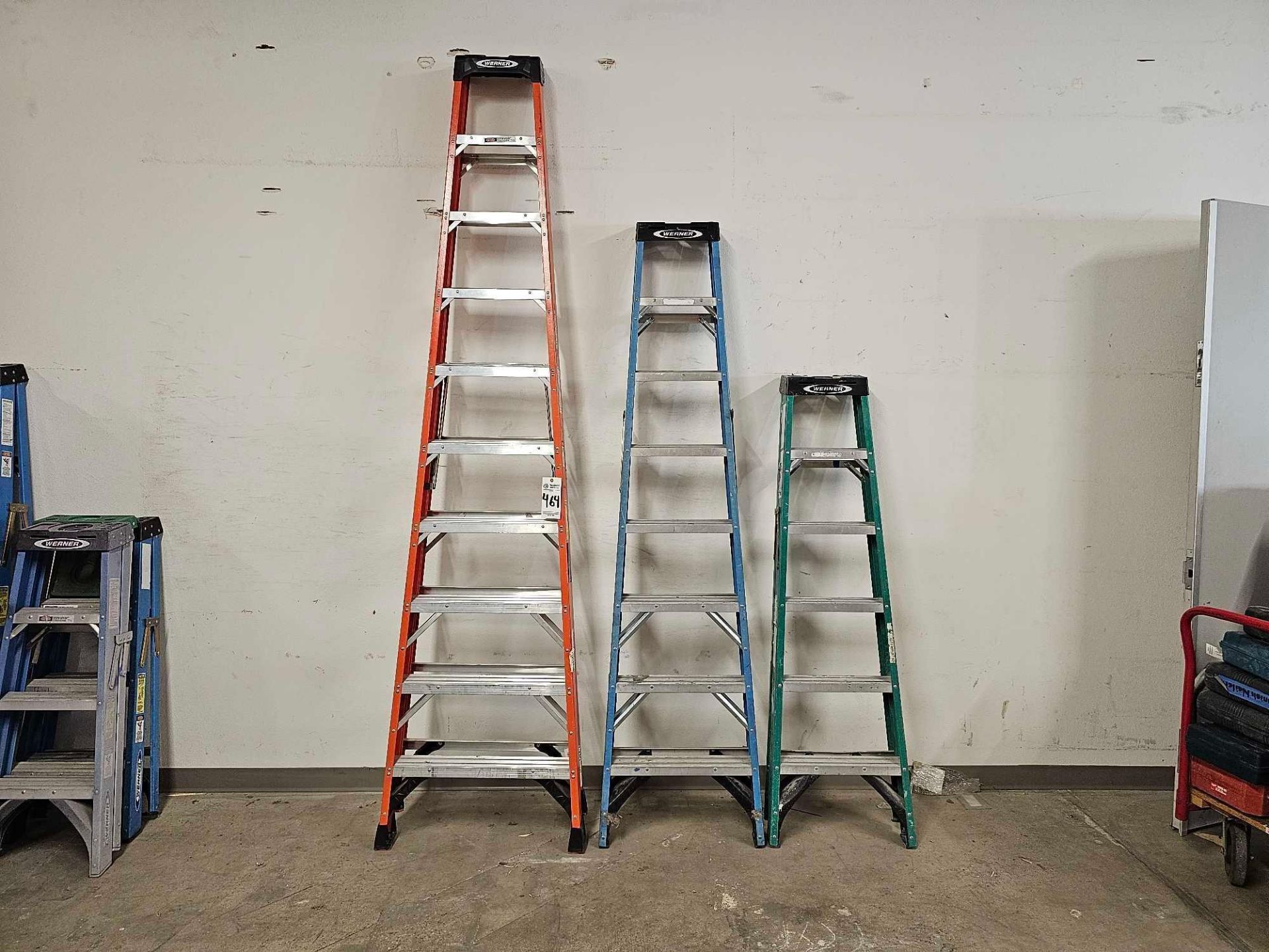 (3) WERNER LADDERS 10',8',6'