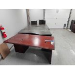 (4) WOODEN DESKS