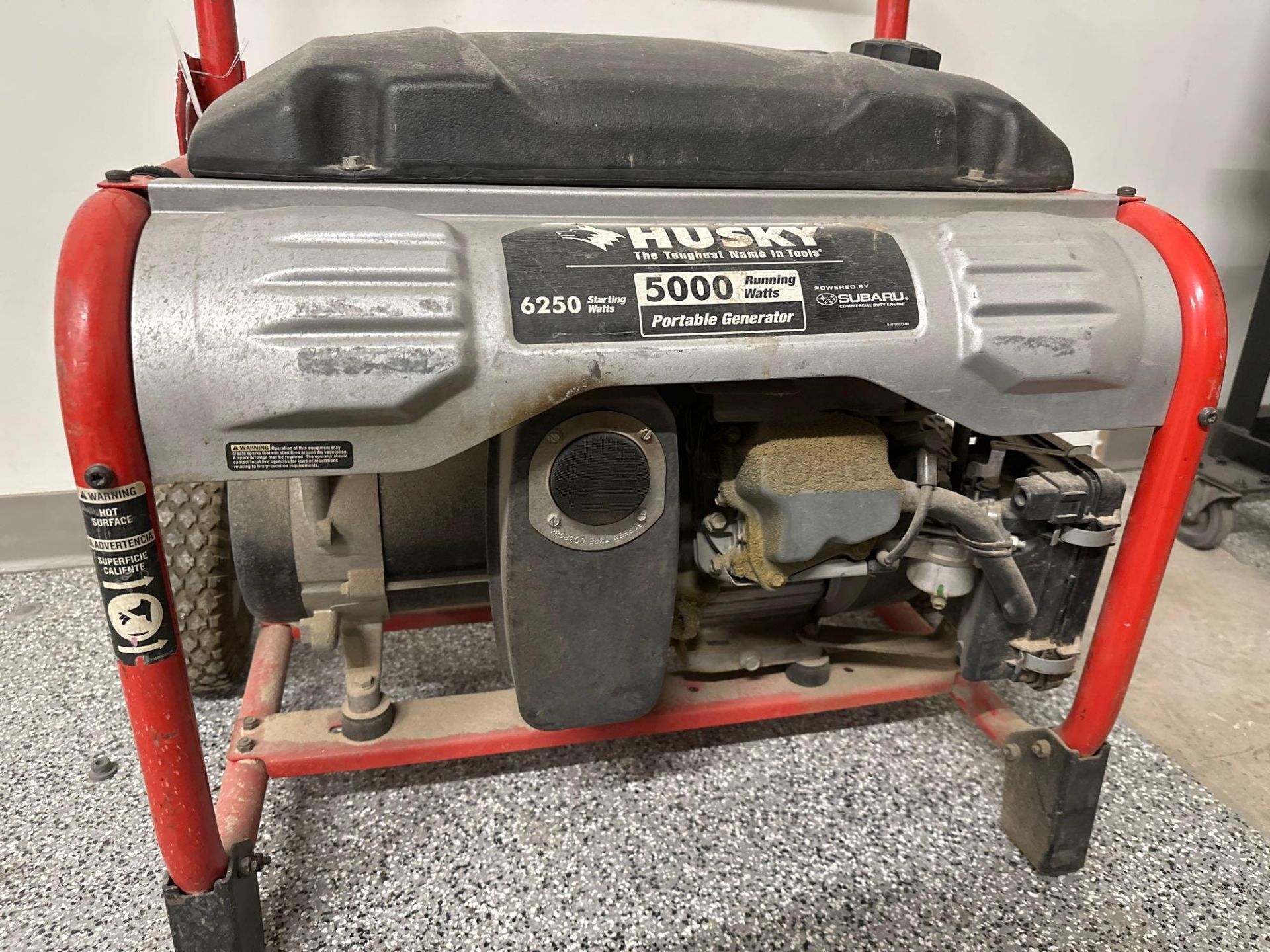 HUSKY 5000 WATTS PORTABLE GENERATOR WITH SUBARU MOTOR - Image 3 of 5