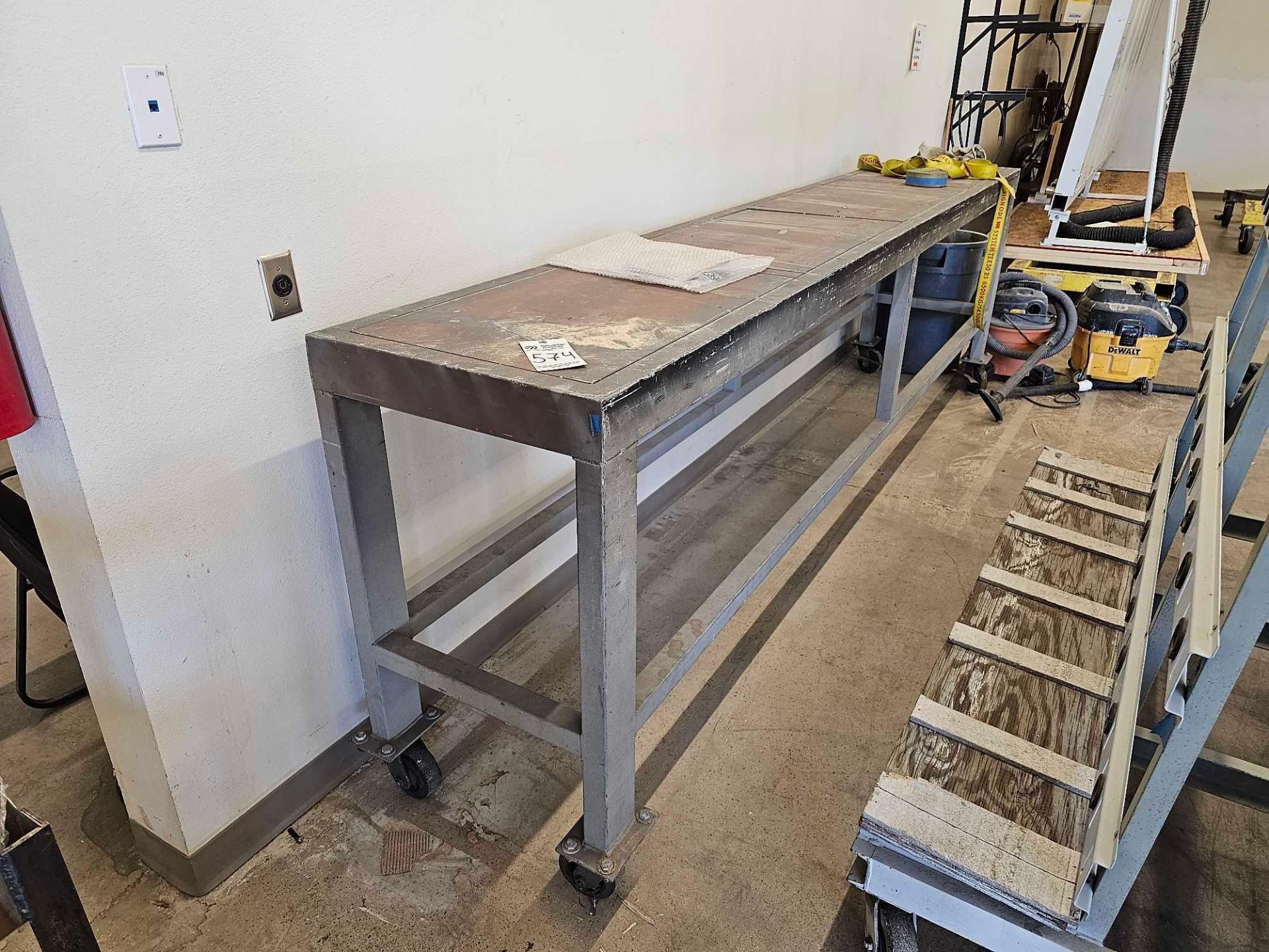 LONG SKINNY ROLLING TABLE