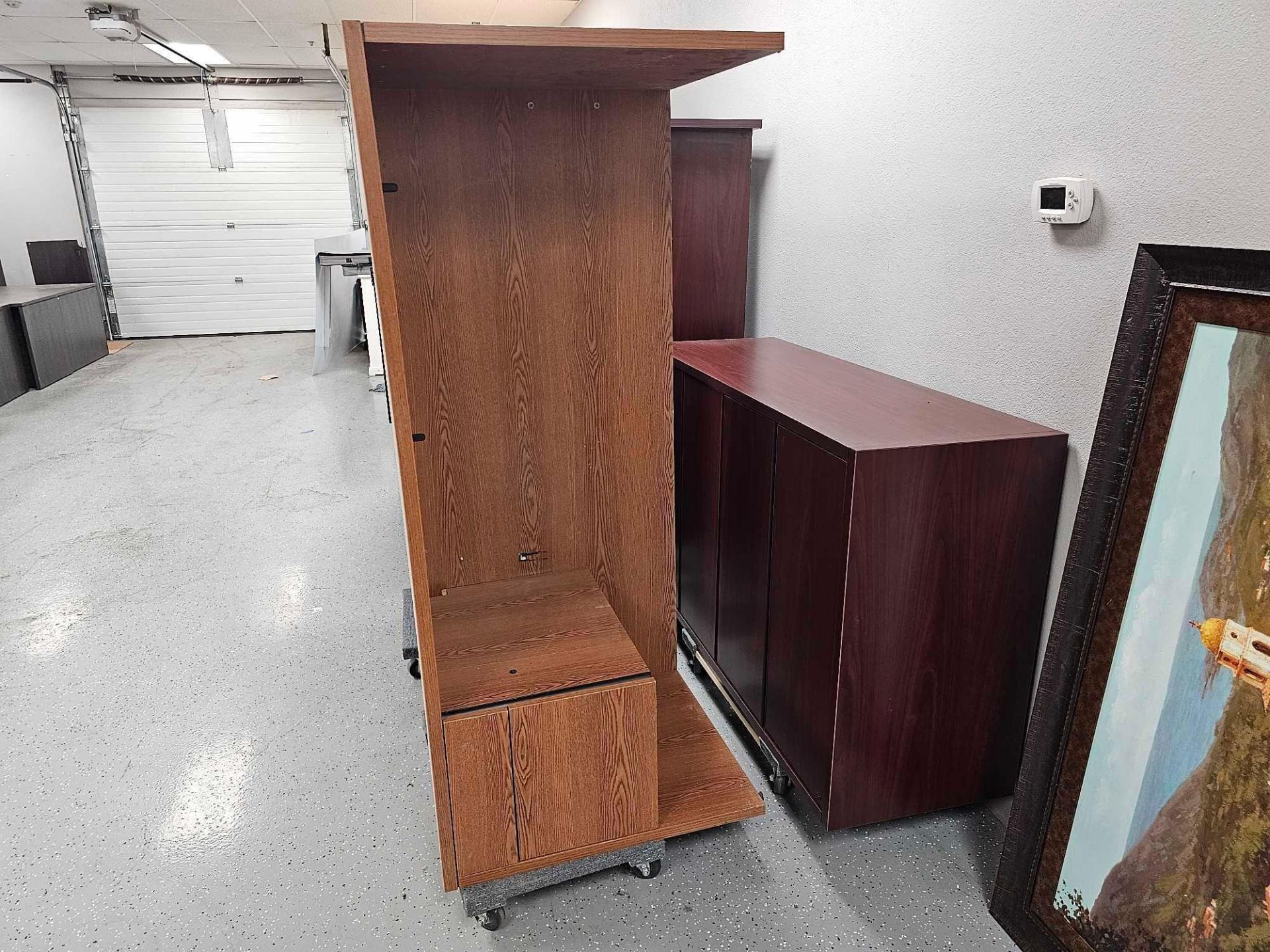 (3) WOODEN DESKS, (2) FILING CABINETS - Image 2 of 7