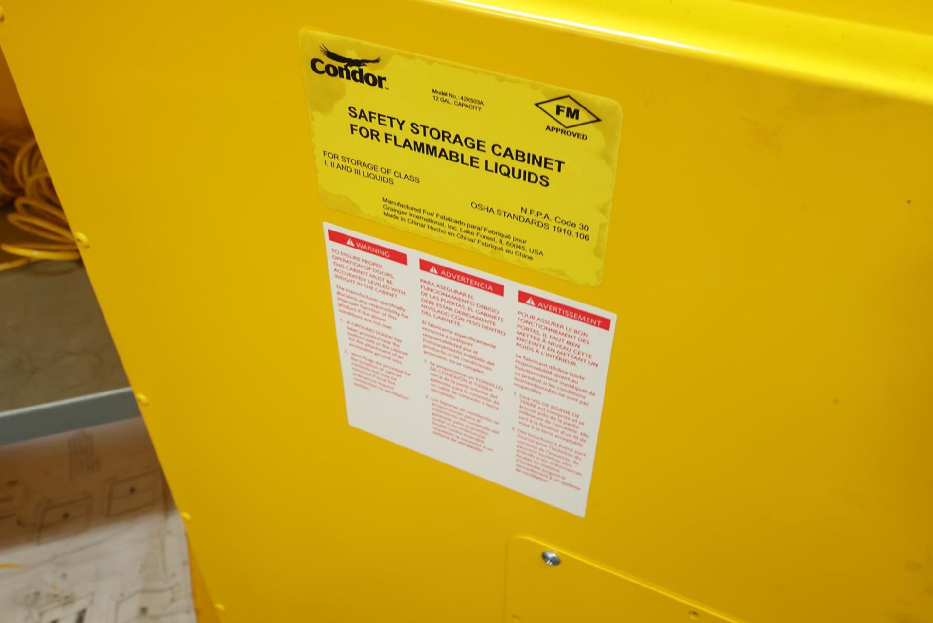 FLAMMABLE STORAGE CABINET - Image 7 of 7