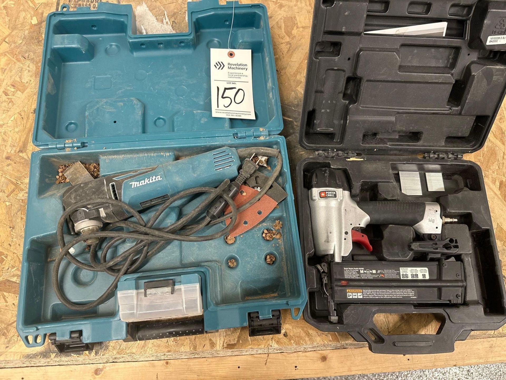 MAKITA TM3010C CORDED MULTI TOOL AND PORTER CABLE BN200C NAILER