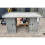 STEEL WORKBENCH WITH CABINETS