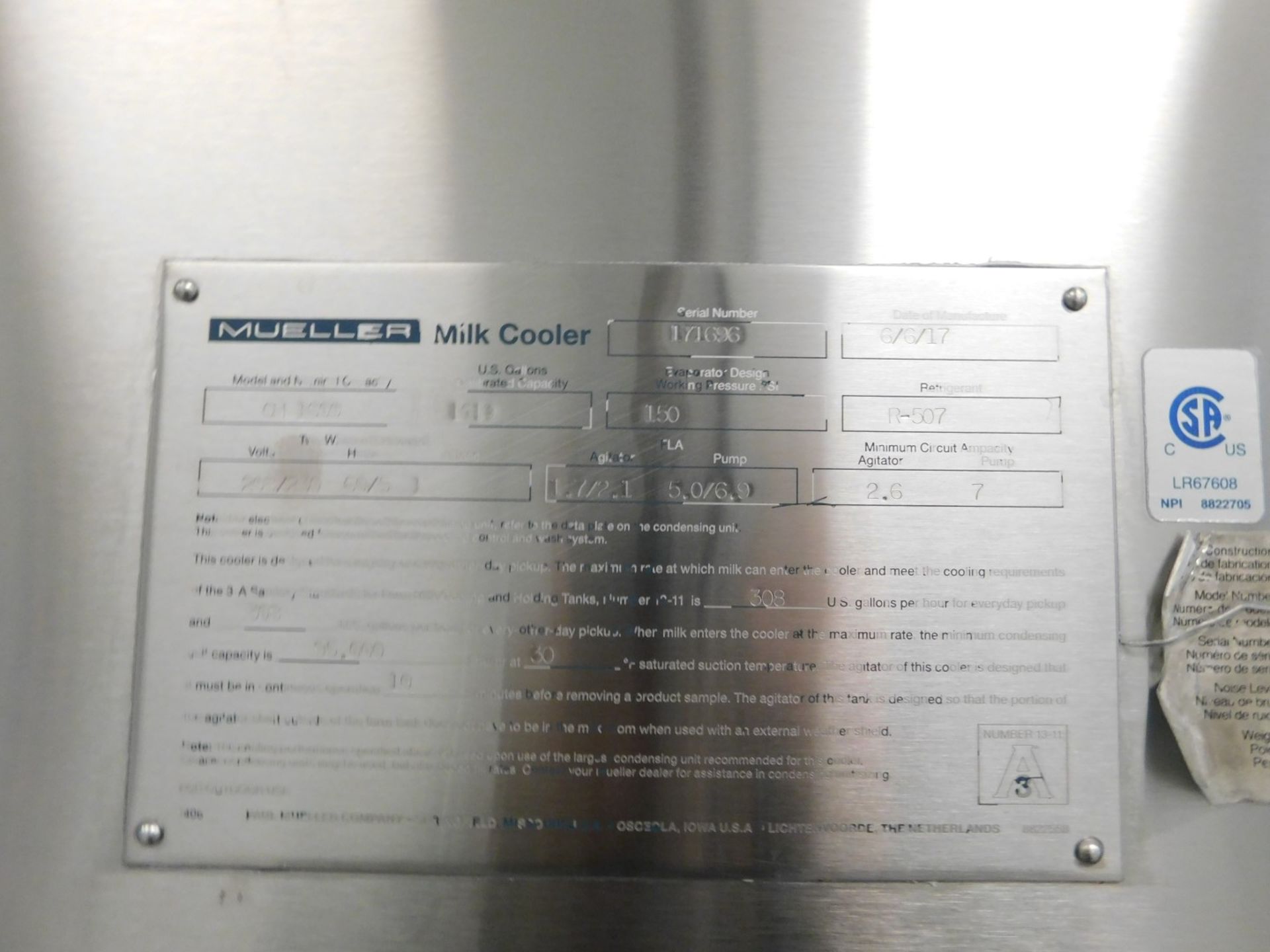 Jacketed Stainless Horizontal Tank - Image 4 of 7