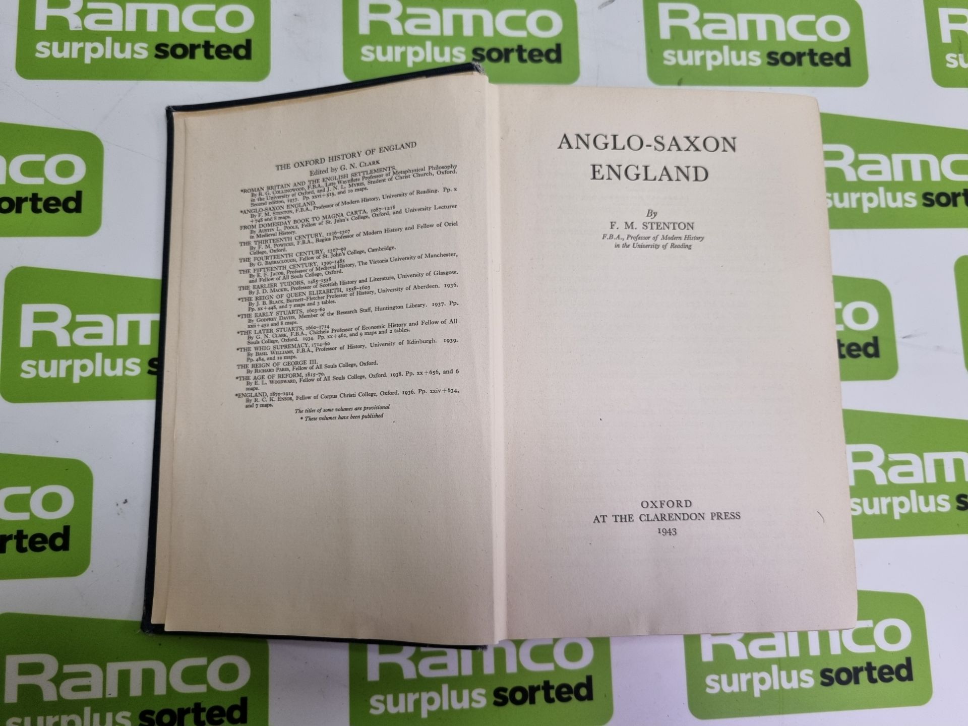 Anglo-Saxon England : F M Stenton - Oxford 1943, Alfred the Great : F.H.Hayward - London 1935, - Image 3 of 15