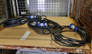 3x LTC IEMMEQU Triflex HO7RN-F tricore extension cables with Scame 218.1634 3P+E coupling/plug