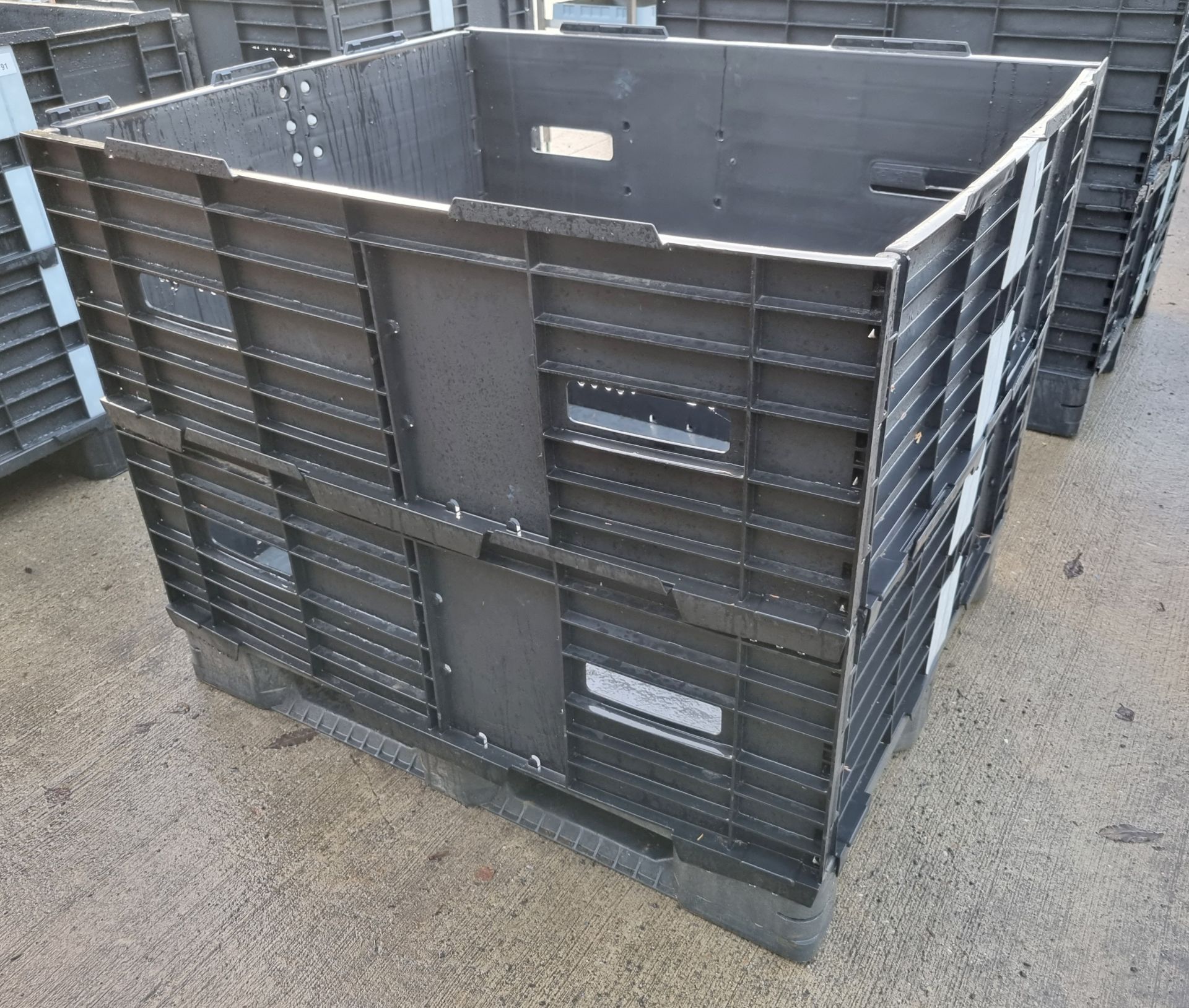 Plastic pallet with plastic collar - UK standard size: 120x100cm - Image 2 of 2