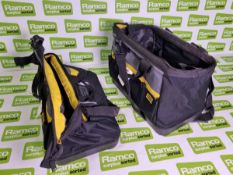 2x Stanley 16" open mouth tool bags