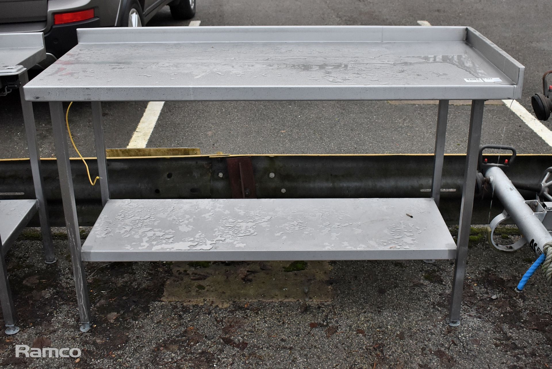 Stainless steel worktop table - 145x65x90cm