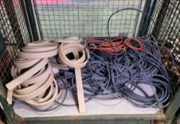 Electrical spares to include lengths of square rubber seal and black conduit cable