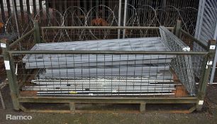 Stainless steel wire racking spares - 11x Legs & 10x wire rack