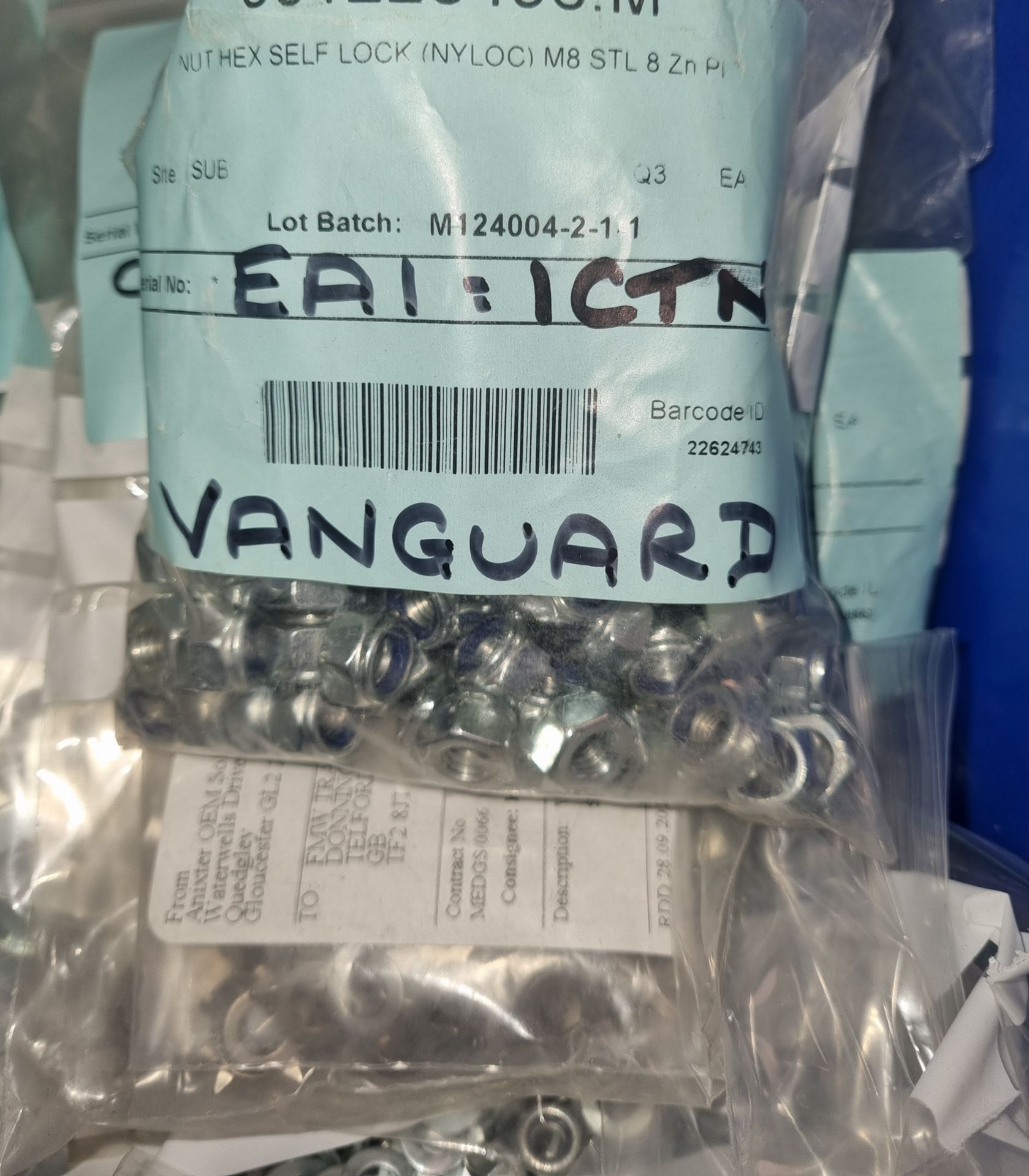 Box of various sized washers, nuts and bolts - Image 2 of 7