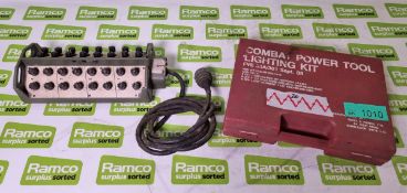 Combat power tool lighting kit, Field phone subscriber 8-way distribution box