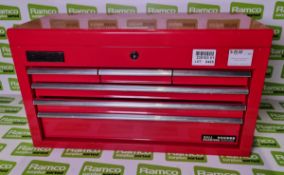 Clarke red 6-draw toolbox - L60xW16xH34cm