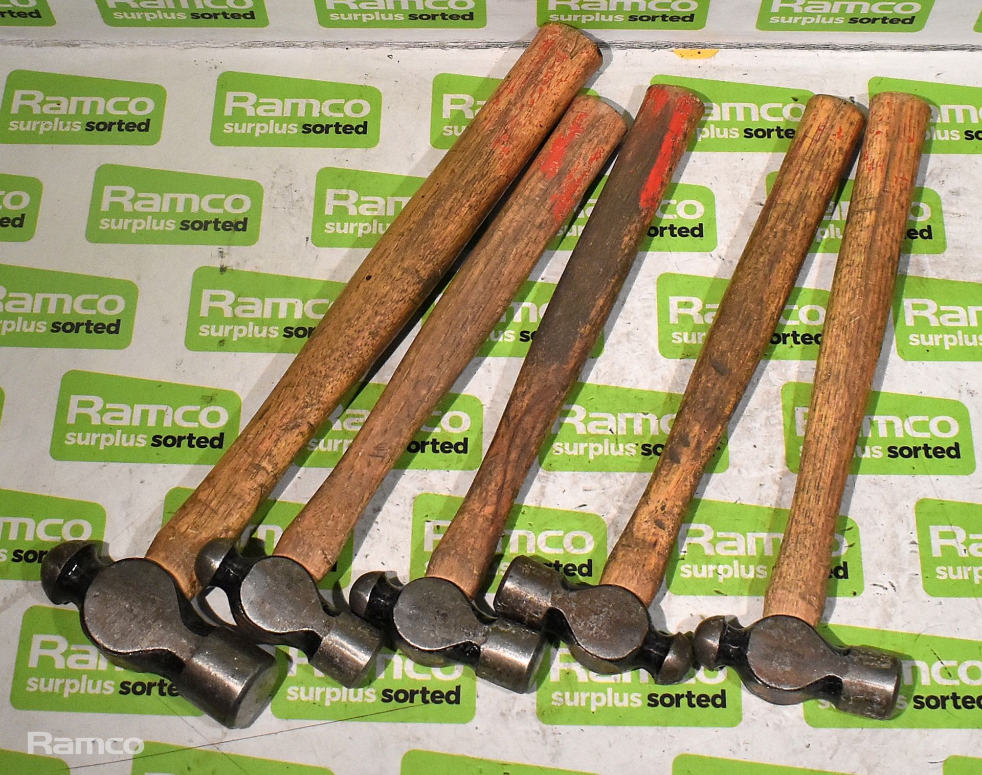5x Kennedy polished face ball pein hammers