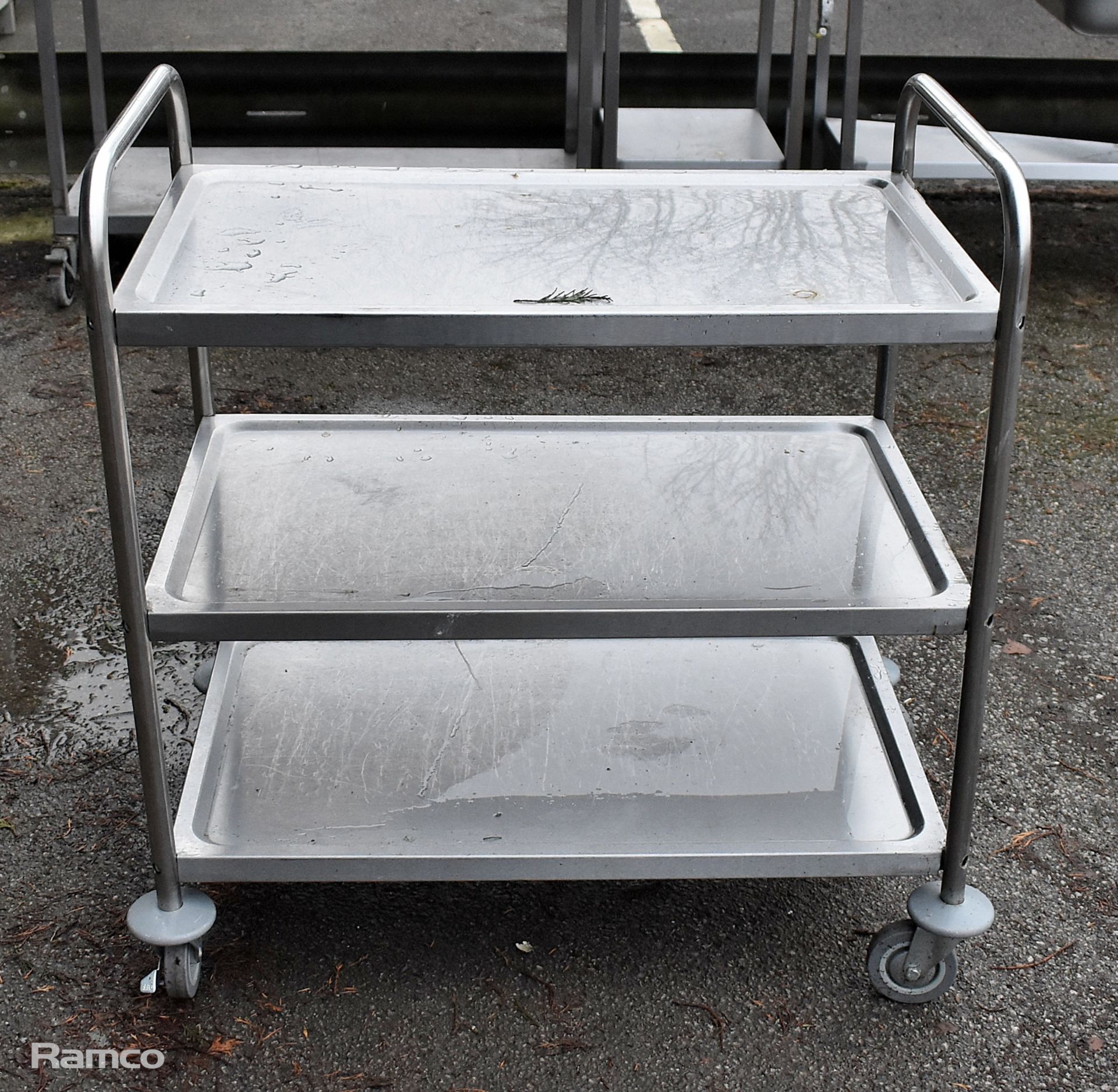 3 tier stainless steel trolley - Image 3 of 3