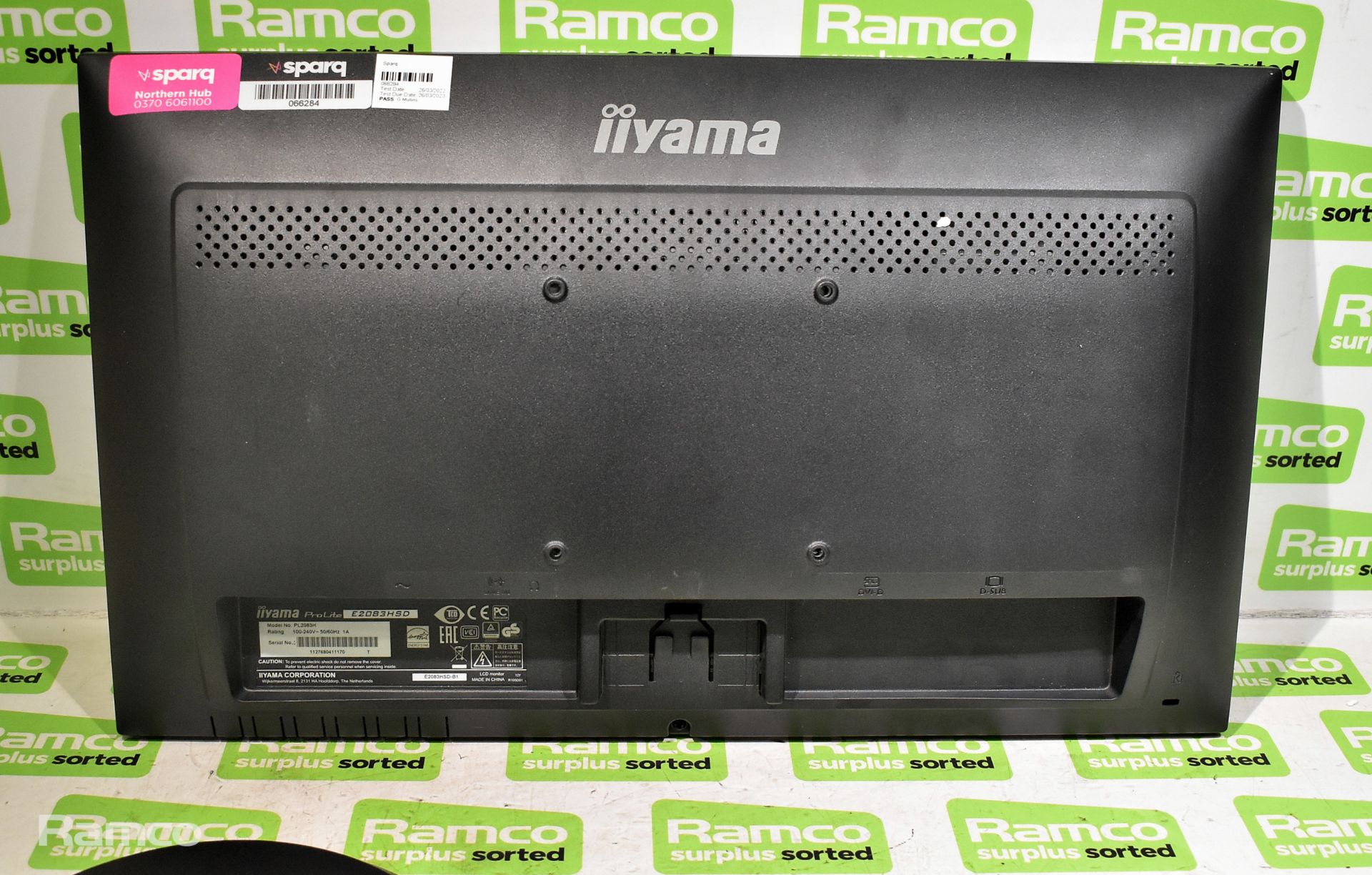 IIyama ProLite E2083HSD 20" monitor with 1600x900 resolution, in box with stand and plug - Bild 2 aus 4