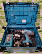 Makita 8434D 14.4v 2.6Ah cordless drill, charger, 3x batteries, case