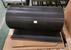 Roll of Wearwell type II black switchboard matting, 90cm width