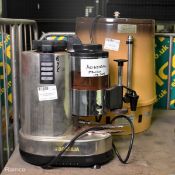 Brasilia RR45 coffee grinder - no hopper attached, Argo 125 coffee maker/dispenser