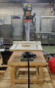 Record power BP58B Pillar drill, 250V 50Hz, L77 x W68 x H163 & workshop stand