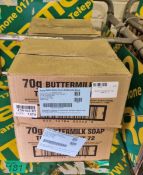 4x boxes of Buttermilk soap bar 70g - 72 units per box