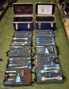 2x Blue toolboxes (incomplete) - 30x47x33cm