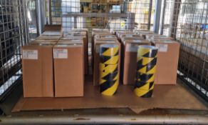 19x boxes of PVC Tape Black, Yellow Diagonal Strips 50mm x 33mm 6 Per Box