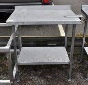 Stainless steel worktop table - 85x65x90cm