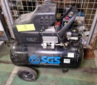 SGS CE50B Air compressor, 50Litre, (15 Bar) - L70 x W30 x H72