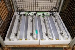 8x Blakley Light assemblies - 3x green cable FLORI-67/4P/67w/LED/EMER/4C, 5x Black cable FLORI-67/4P