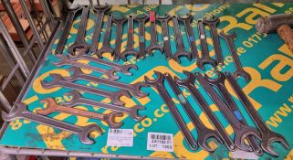 Gedore single and dual open ended spanners of assorted sizes