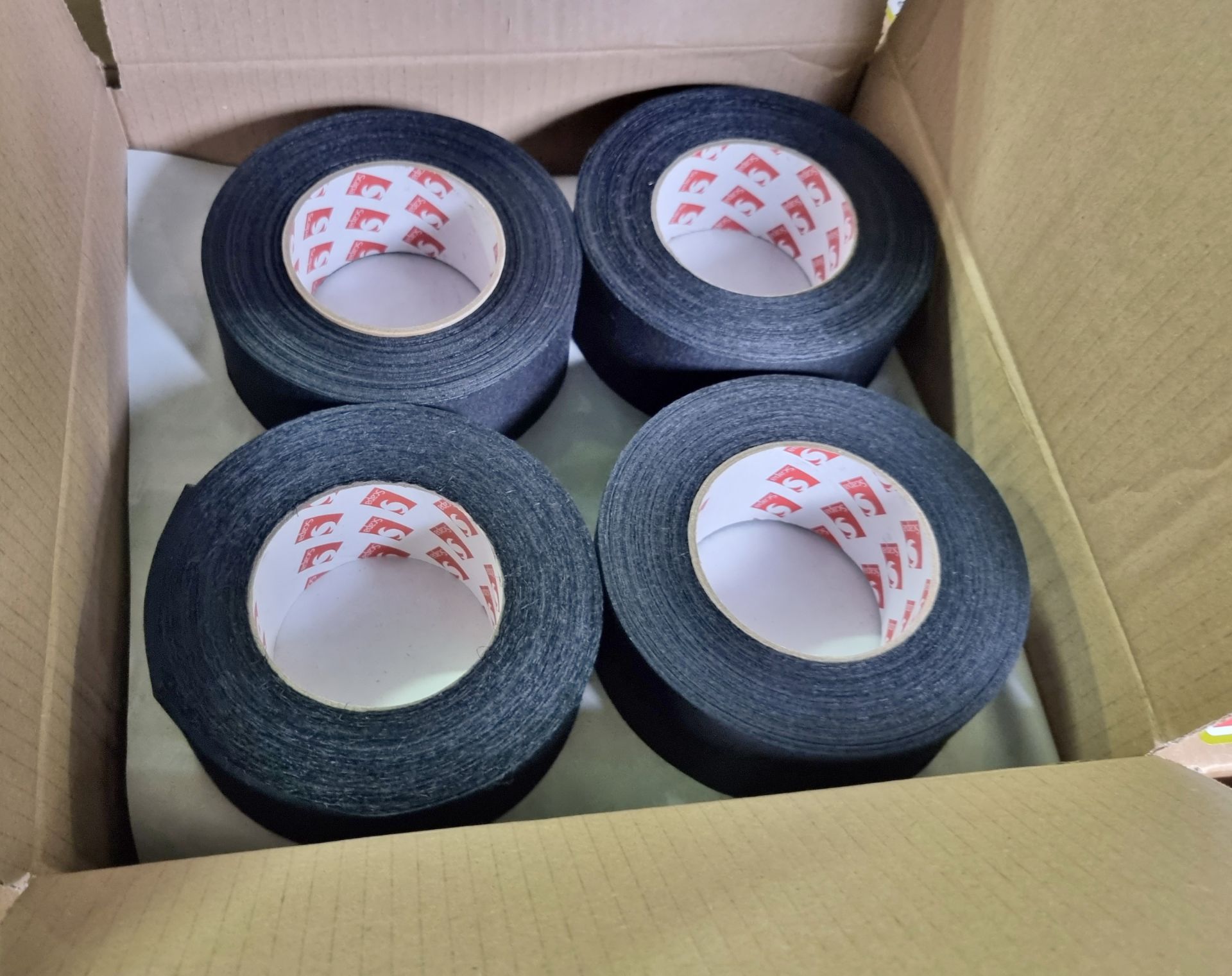 33x boxes of Scapa 3370 Rayon cloth fabric black adhesive tape - 50mm x 50m - 16 rolls per box - Image 4 of 4