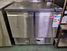 Interlevin Saladette ESL900 2 Door Undercounter Fridge