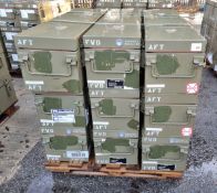 9x Green Metal storage containers - 125x30x30cm