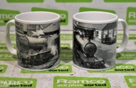 Collectable mugs of Louth and Mablethorpe station