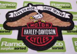 Harley Davidson Motorcycles Steel Wall Plaque